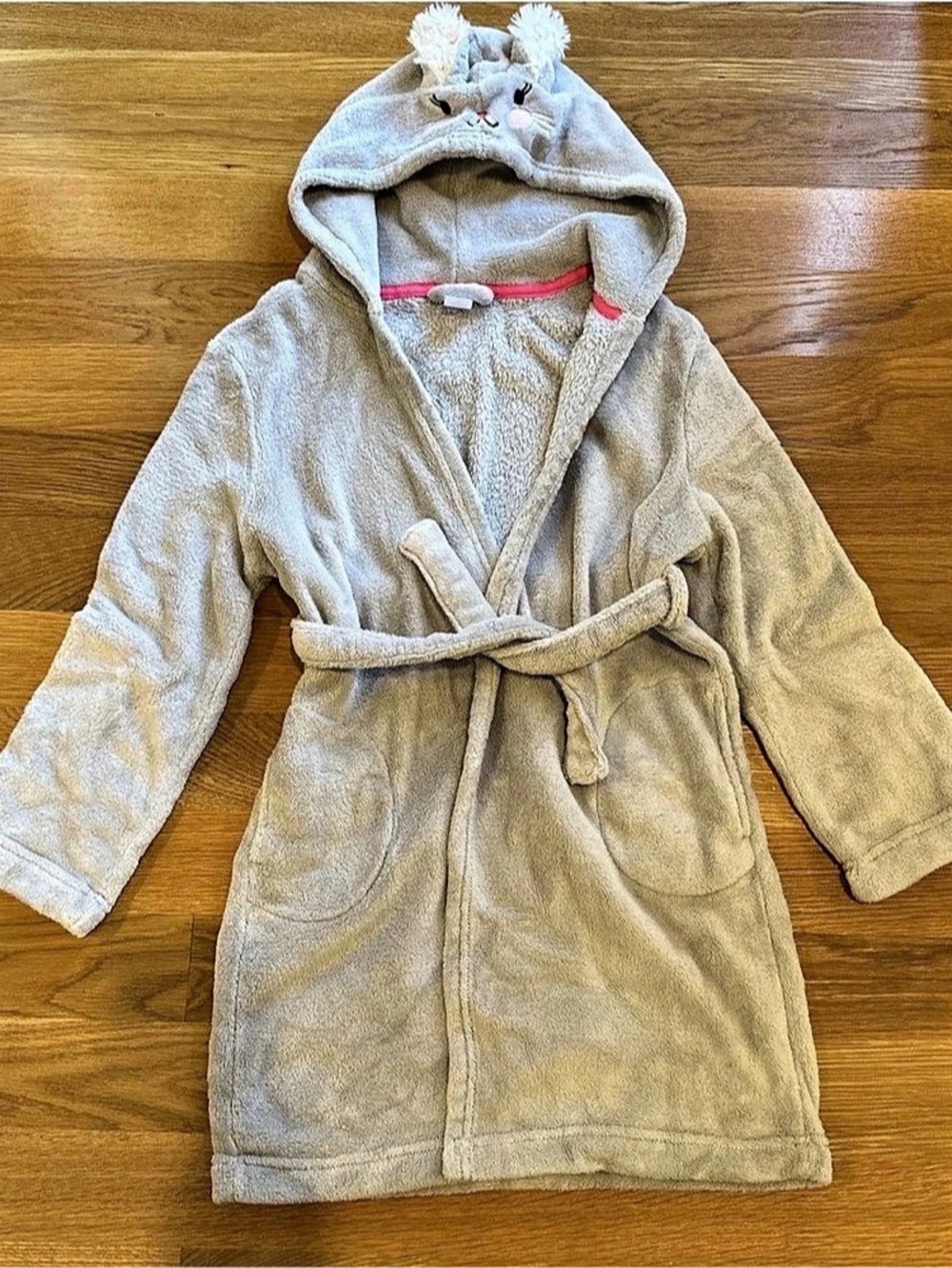 Gap Girls Size 10 rabbit bunny Hooded fleece bathRobe